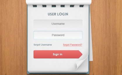 [代码样式]记事本风格用户登录界面HTML代码