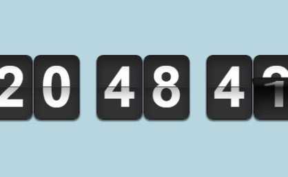 [代码样式]flipTimer – jQuery时钟翻牌效果插件