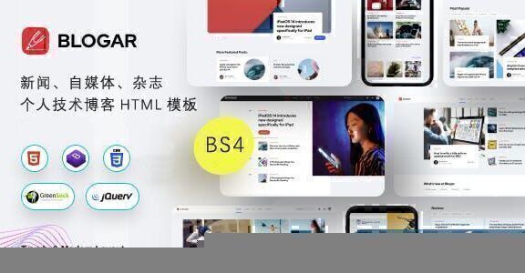 充分响应设计博客自媒体网站模板