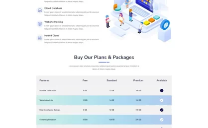 Ostin蓝色云服务网站bootstrap模板-BTSP4060