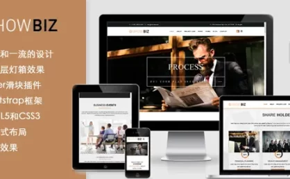 响应式Bootstrap企业网站模板