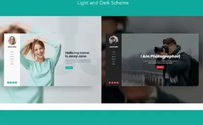 创意个人电子名片简历单页模板-BTSP4403