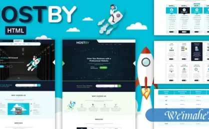 Bootstrap4域名服务器商模板