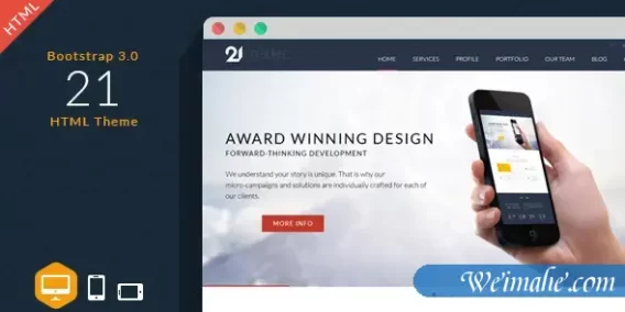 扁平化企业工作室网站模板