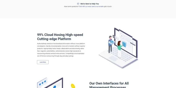 响应式域名和服务器业务网站模板-BTSP4117