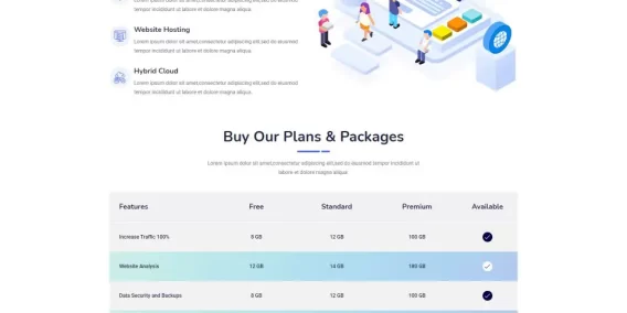 Ostin蓝色云服务网站bootstrap模板-BTSP4060