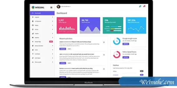 Bootstrap3后台管理系统模板Integral-BTSP4073