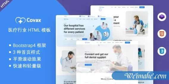 现代医疗诊所和医疗保健医生网站模板