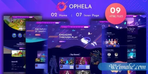 炫酷游戏开发工作室网站bootstrap模板