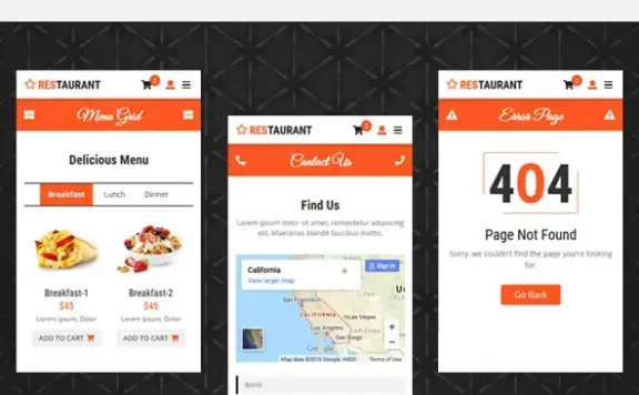 Star餐饮美食订餐手机微信html5模板-BTSP4185