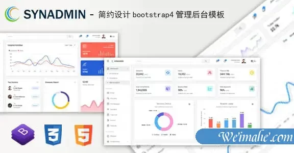 简约设计bootstrap4管理后台模板