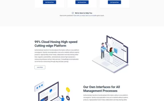 响应式域名和服务器业务网站模板-BTSP4117