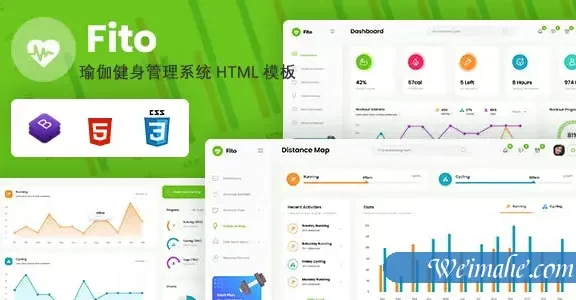瑜伽健身管理系统bootstrap模板后台