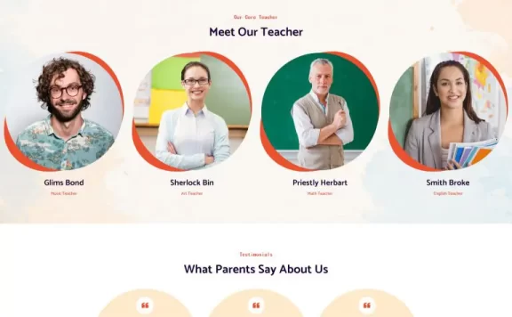 漂亮的幼儿园网站模板-BTSP4509