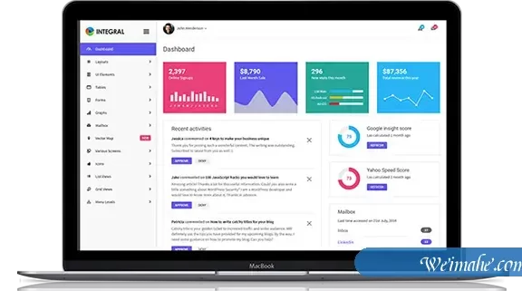 Bootstrap3后台管理系统模板Integral-BTSP4073