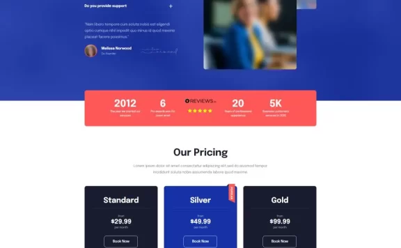 营销和商务支持服务着陆页HTML5模板-BTSP4079