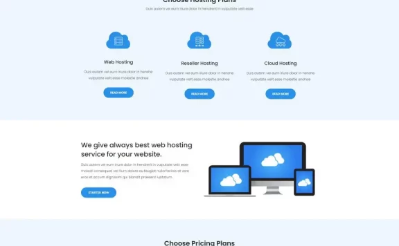 主机服务IDC网站HTML5模板Hosting-BTSP4075