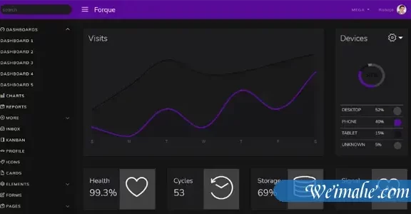 React+Vue+HTML三套管理后台前端框架