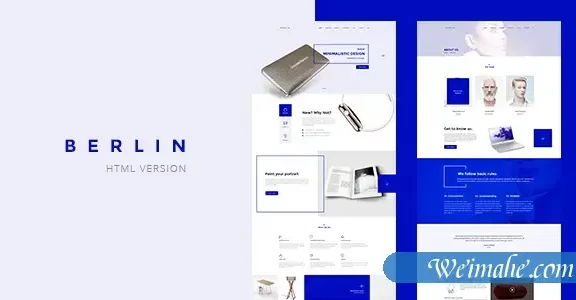 蓝色创意Bootstrap网站模板