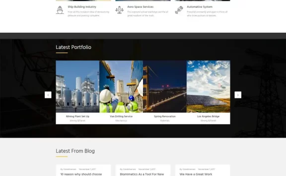 工业和建筑行业公司网站bootstrap模板-BTSP4128