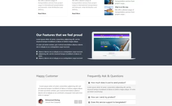 搬家物流公司网站HTML模板-BTSP4119