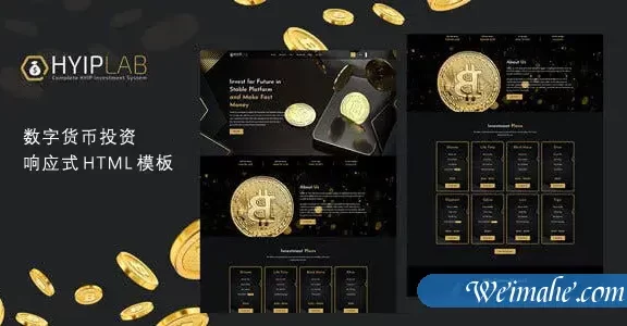 酷炫虚拟货币投资网站bootstrap模板