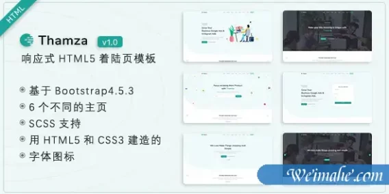 创业项目公司网站着陆页-Thamza