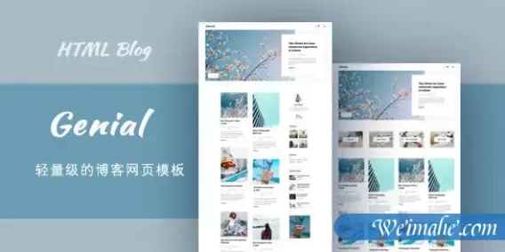 轻量级技术博客UI界面HTML模板