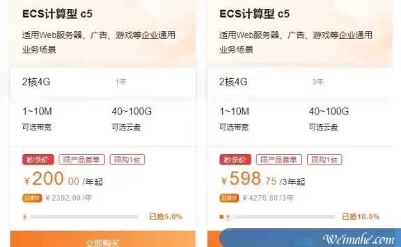 中小企业用阿里云2核4G云服务器够用吗?价格大概多少钱一年?