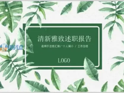 绿叶清新雅致述职报告